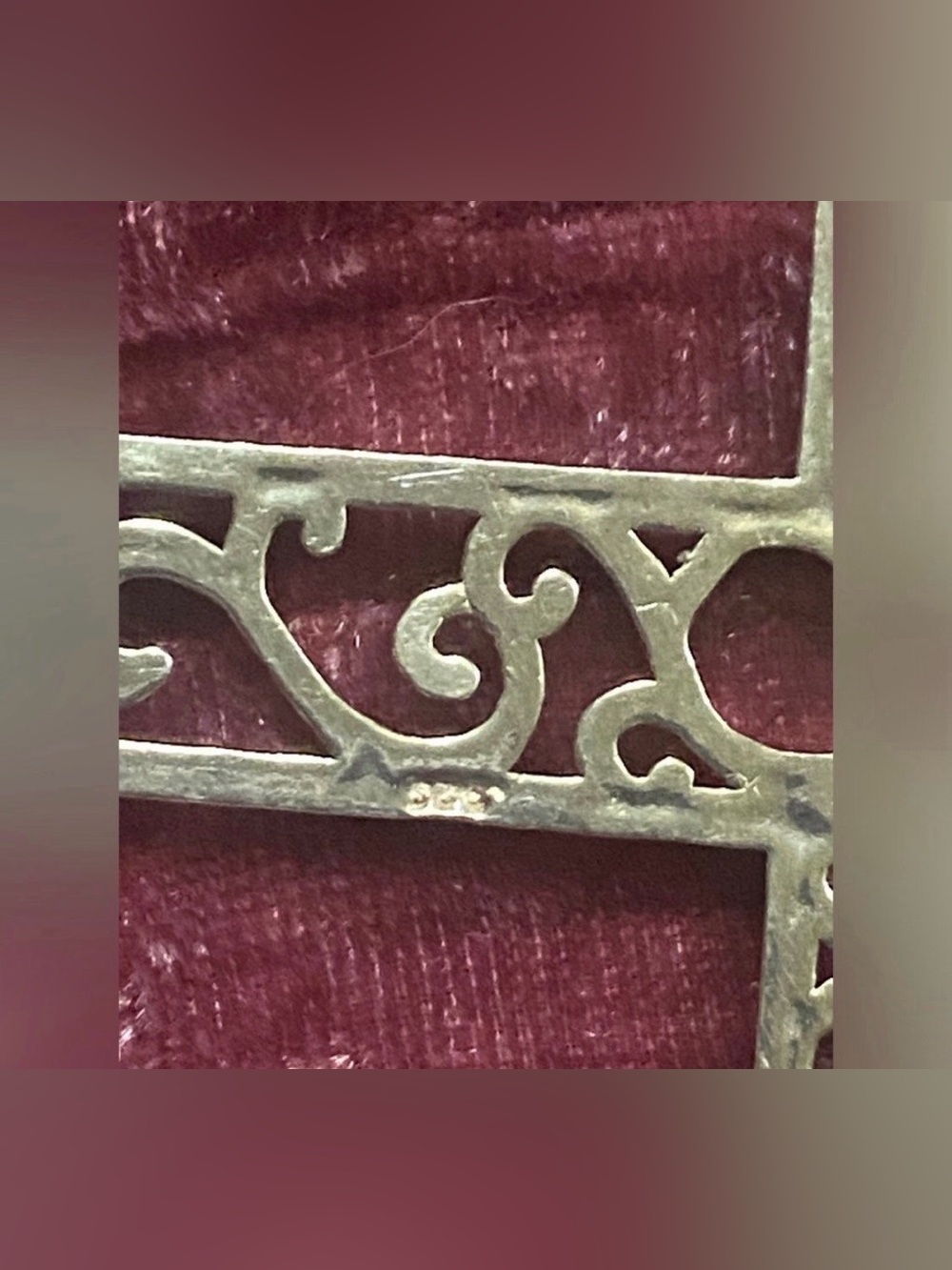 Large Sterling Silver Ornate Cross Pendant #7842 - Picture 6 of 13